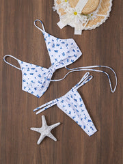 Celeste Blue Blossom Bikini Set