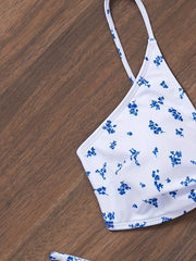 Celeste Blue Blossom Bikini Set